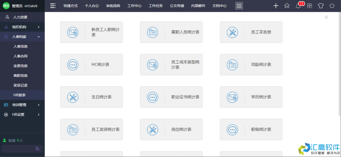 OA业务功能介绍:HR管理系统之人事档案 OA业务功能介绍:HR管理系统之人事档案